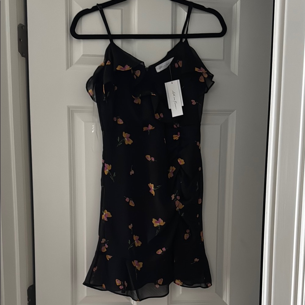 Floral Black Dress